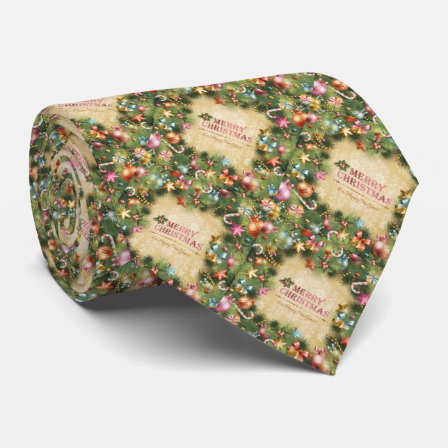 Merry Christmas 74 Tie (Rolled)