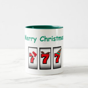 Merry Christmas 777 Slot Player Mug