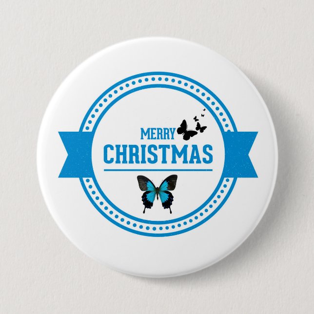 Merry Christmas 7.5 Cm Round Badge (Front)