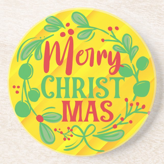 Merry Christmas-82191 Coaster (Front)