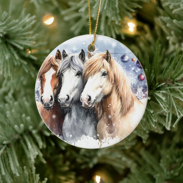 Merry Christmas - 8 Ceramic Tree Decoration (Tree)