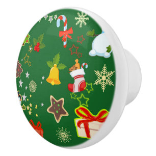 merry Christmas 917 Ceramic Knob