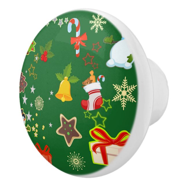 merry Christmas 917 Ceramic Knob (Right)