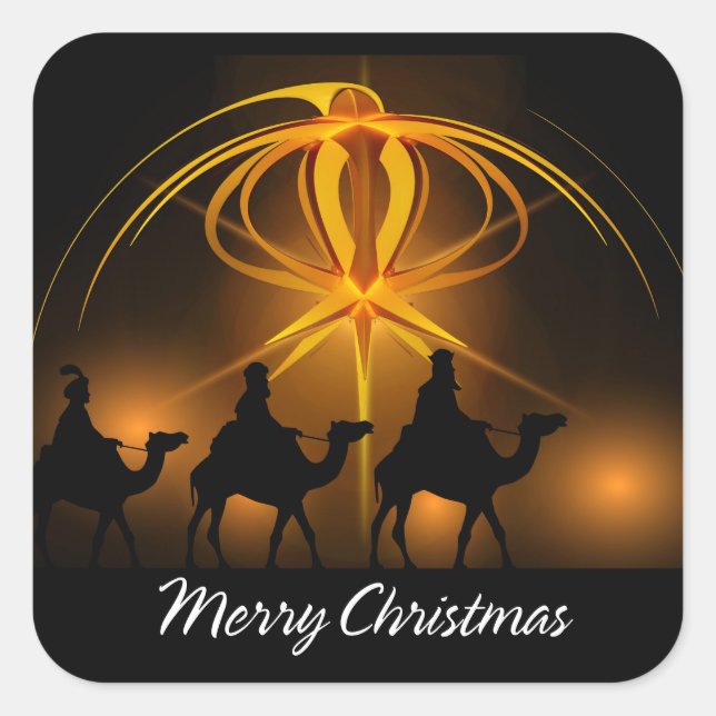 Merry Christmas 92 Square Sticker (Front)