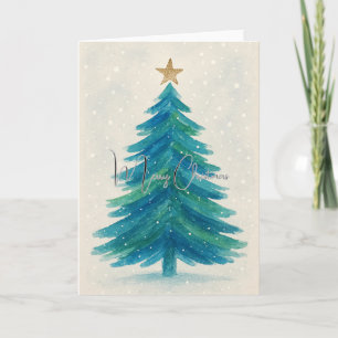 Merry Christmas Abstract Christmas Tree Card