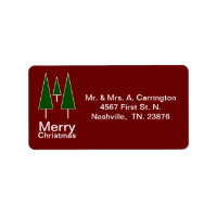 Merry Christmas Abstract Pine Trees