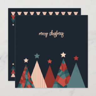 Merry Christmas abstract pine xmas tree Card