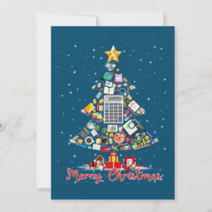 Merry Christmas Accountant Santa Xmas Tree CPA Acc Invitation