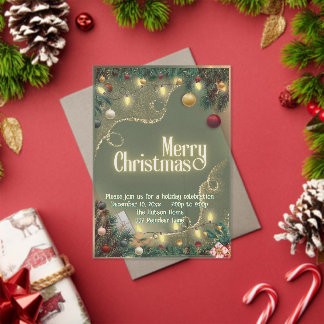 Merry Christmas  Acrylic Invitations