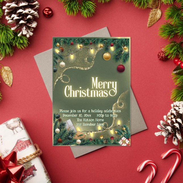 Merry Christmas  Acrylic Invitations (Insitu (Holiday))