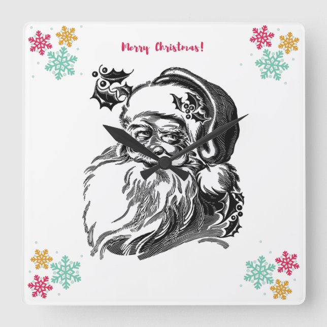 “Merry-Christmas” Acrylic Wall Clock (Front)