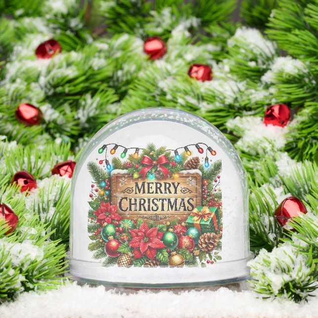  Merry Christmas add message photo name year Snowglobe (Christmas)