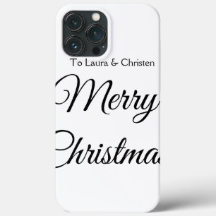 Merry Christmas add name text custom family gift iPhone 13 Pro Max Case