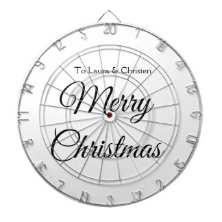 Merry Christmas add name text custom family gift Dartboard