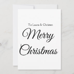 Merry Christmas add name text custom family gift Invitation