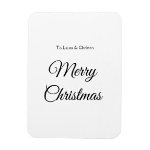 Merry Christmas add name text custom family gift Magnet
