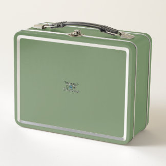 Merry Christmas add name text custom family gift Metal Lunch Box