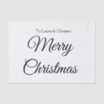 Merry Christmas add name text custom family gift Tissue Paper<br><div class="desc">Design</div>