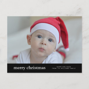 MERRY CHRISTMAS Add Your Family Photo Postcard