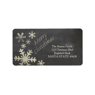 Merry Christmas address Label