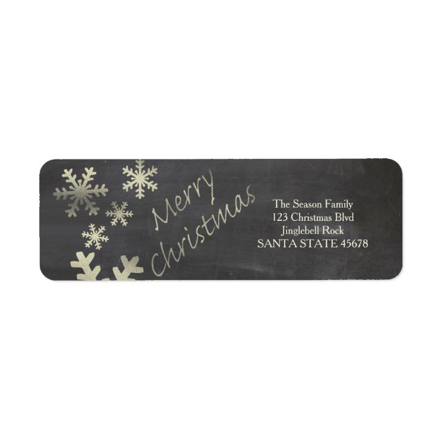 Merry Christmas address Label (Front)