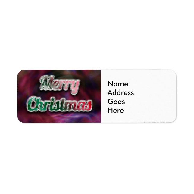Merry Christmas Address Label (Front)