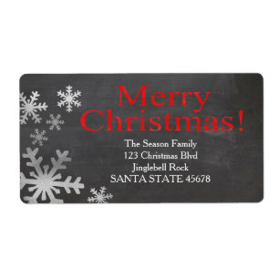 Merry Christmas address Label