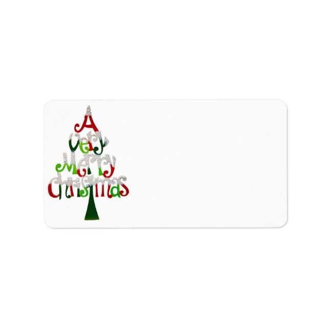 Merry Christmas Address Label (Front)