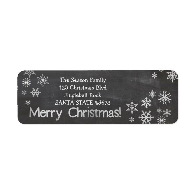 Merry Christmas address Label (Front)