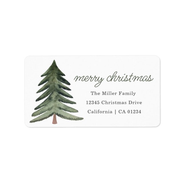 Merry Christmas Address Labels (Front)