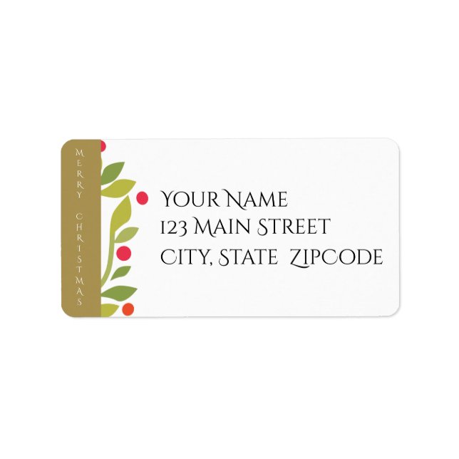 Merry Christmas Address Labels (Front)