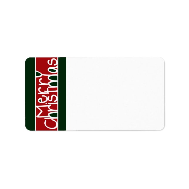 Merry Christmas Address Labels (Front)