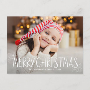 merry christmas adorable personalised photo card