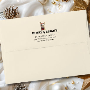 MERRY Christmas! Adorable, Rabbit, Santa Hat Envelope