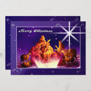 Merry Christmas. Adoration of the Shepherds Holiday Card
