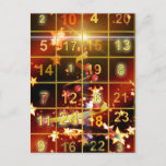 Merry christmas Advent calendar Holiday Postcard<br><div class="desc">Merry christmas Advent calendar</div>