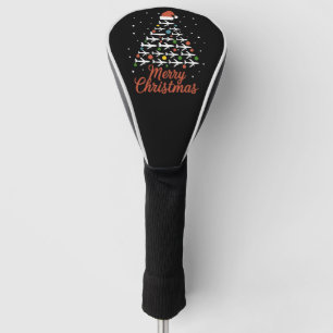 Merry Christmas Aeroplane Tree Vacation Golf Head Cover