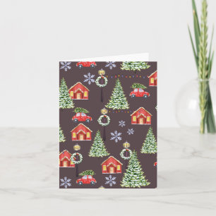 Merry Christmas Aesthetic Pattern- Festive Holiday Card