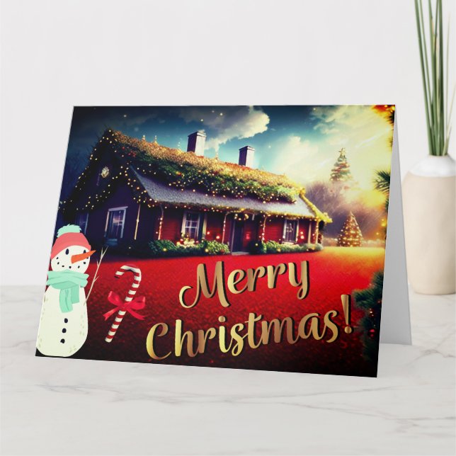Merry Christmas AI art Card (Front)