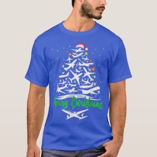Merry Christmas  Airplane Christmas Tree Plane Xma T-Shirt