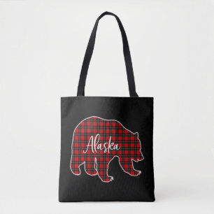 Merry Christmas Alaska Festive Xmas Retro Sunset Tote Bag