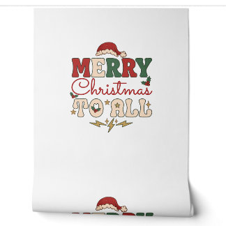Merry Christmas All Santa Hat Lightning Stars Wallpaper