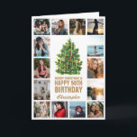 Merry Christmas and 50th Happy Birthday Photo Card<br><div class="desc">Merry Christmas and 50th Happy Birthday Photo Collage Birthday Card. For further customisation,  please click the "Customise it" button and use our design tool to modify this template.</div>