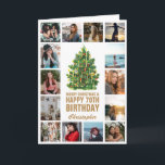 Merry Christmas and 70th Happy Birthday Photo Card<br><div class="desc">Merry Christmas and 70th Happy Birthday Photo Collage Birthday Card. For further customisation,  please click the "Customise it" button and use our design tool to modify this template.</div>