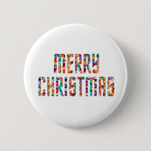MERRY Christmas and a HAPPY NEW YEAR 2014 6 Cm Round Badge