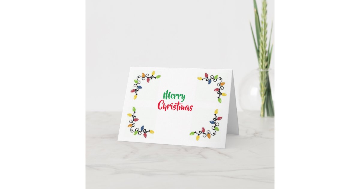&quot;MERRY CHRISTMAS AND A HAPPY NEW YEAR&quot; CARD | Zazzle.co.uk