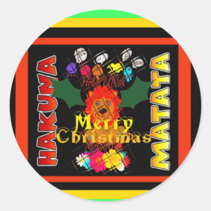 Merry Christmas and a Happy New Year Classic Round Sticker