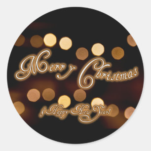 Merry Christmas and a Happy New Year! Classic Round Sticker