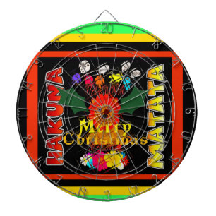 Merry Christmas and a Happy New Year Dartboard