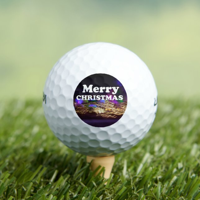 Merry Christmas and a Happy New Year Greetings Golf Balls (Insitu Tee)